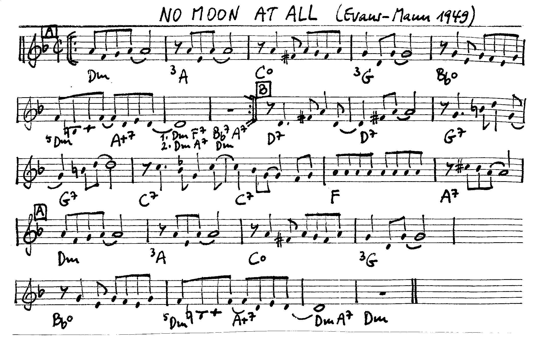 no moon at all leadsheet – book us for your next 20s or gatsby event